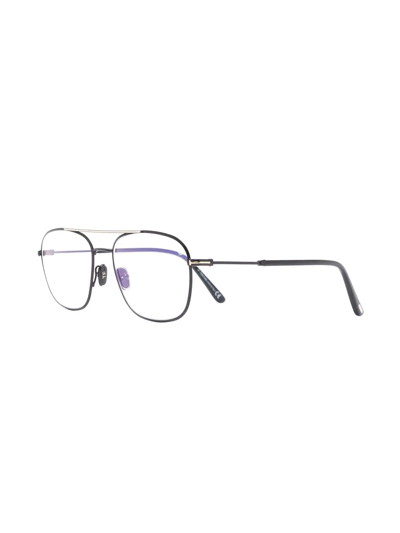 Shop Tom Ford Pilot-frame Optical Glasses In Schwarz