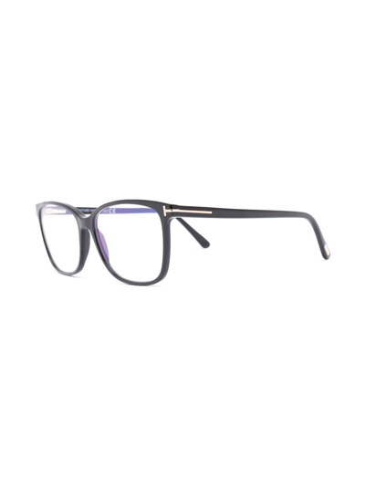 Tom Ford Square-frame Logo-plaque Glasses In Schwarz
