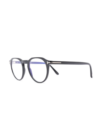 Shop Tom Ford Ft5833b Round-frame Glasses In Schwarz