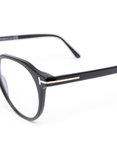 Shop Tom Ford Ft5833b Round-frame Glasses In Schwarz