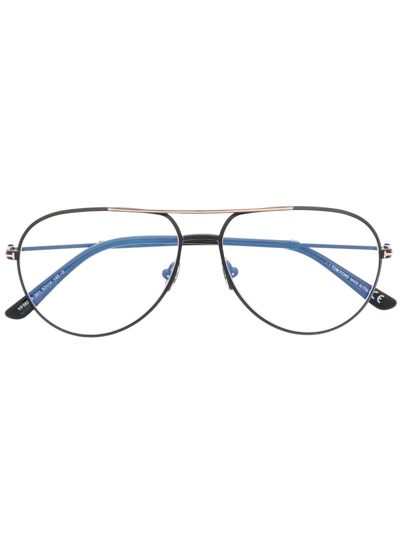 Tom Ford Ft5829b Pilot-frame Glasses In Schwarz