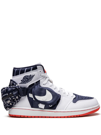 Shop Jordan Air  1 Utilty "quai 54" Sneakers In White