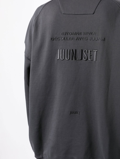 Juunj Logo-print Cotton Sweatshirt In Grau