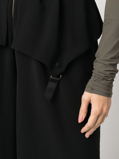Shop Murmur Fold-over Waist Cropped Trousers In Schwarz