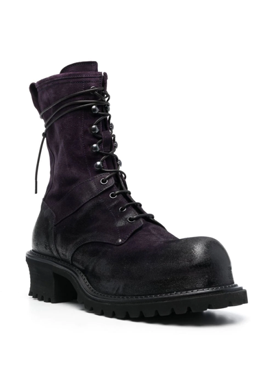 Shop Premiata Lace-up Ankle Boots In Violett