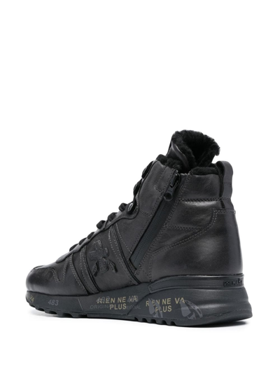 Shop Premiata Jeff 6110 High-top Sneakers In Schwarz