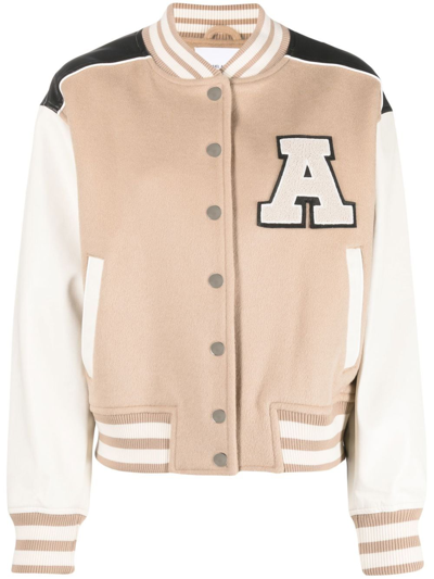 Shop Axel Arigato Panelled Sports Jacket In Nude