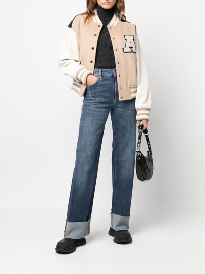 Shop Axel Arigato Panelled Sports Jacket In Nude