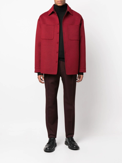 Shop Fendi Straight-leg Trousers In Rot