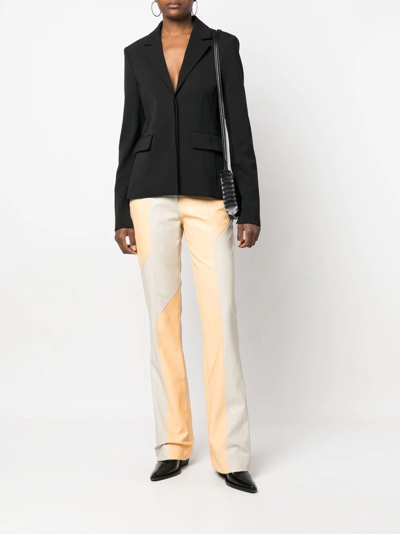 Ambush Tailored Single-breasted Jacket With Notched Lapel In Schwarz