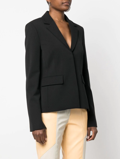 Ambush Tailored Single-breasted Jacket With Notched Lapel In Schwarz