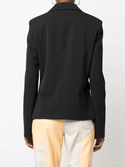 Ambush Tailored Single-breasted Jacket With Notched Lapel In Schwarz