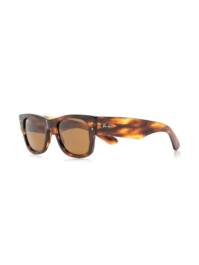 Ray Ban Rectangle-frame Sunglasses In Braun