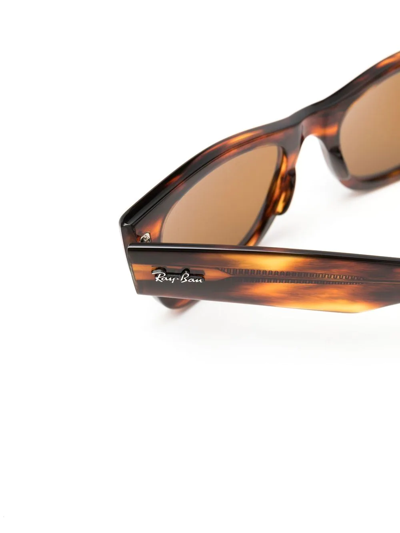 Ray Ban Rectangle-frame Sunglasses In Braun