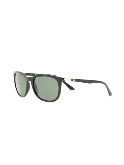 Ray Ban Rectangle-frame Sunglasses In Schwarz