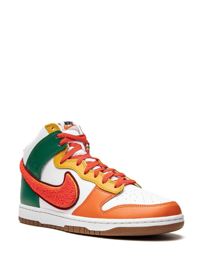 Shop Nike Dunk Hi Retro University "habanero Red" Sneakers In Orange