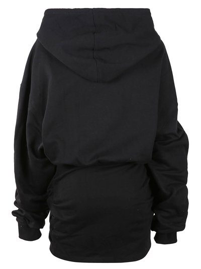 Shop Off-white For All Hoodie Sweatdress In Black White