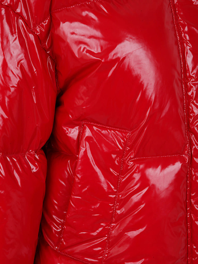 Stand Studio Tatum Puffer Gloss Nylon Down Jacket In Beaujolais Red