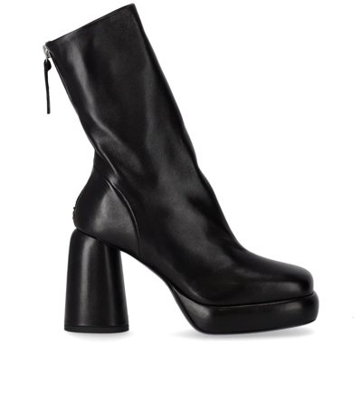 Shop Halmanera Elsa Black Heeled Ankle Boot In Nero