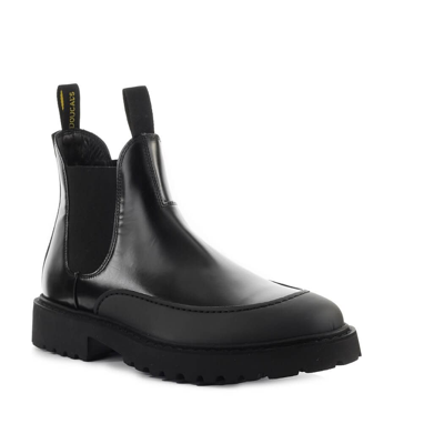 Shop Doucal's Doucals Black Leather Chelsea Boot In Nero