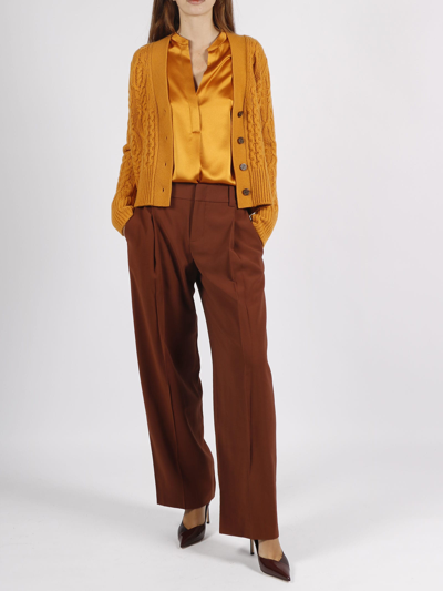 Shop Vince Drapey Pant In Brown