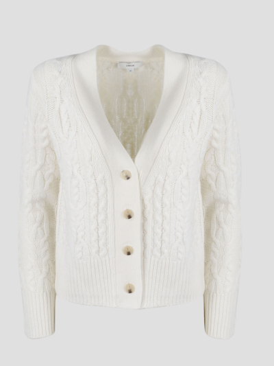 Shop Vince Braded Cable Cardigan In White