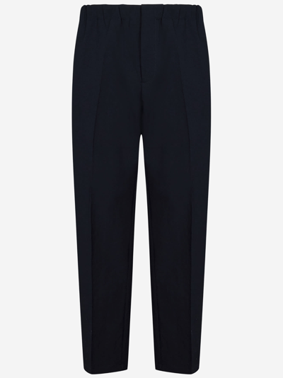 Shop Jil Sander Trousers In Dark Blue