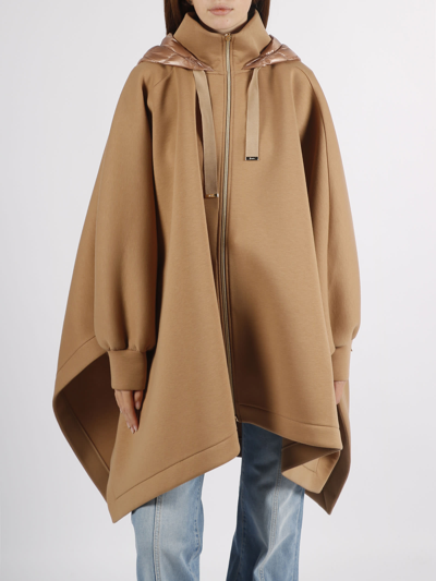 Herno Scuba Oversized Woven Poncho-jacket In Brown | ModeSens