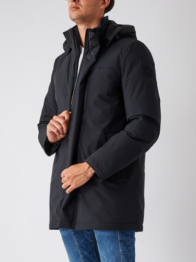 Woolrich Mountain Stretch Parka Jacket In Black | ModeSens