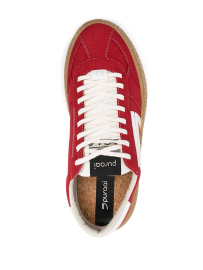 Shop Puraai Red Uvetta Low-top Sneakers In Rosso