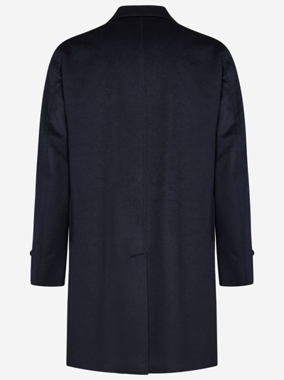 Shop Herno New Wool Coat In Blue