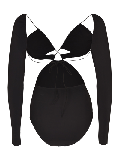 Shop Amazuìn Azhar Bodysuit In Deep Black