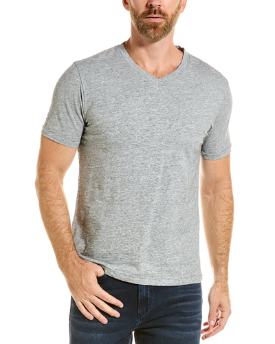 Shop Alex Mill Heather V-neck T-shirt In Grey