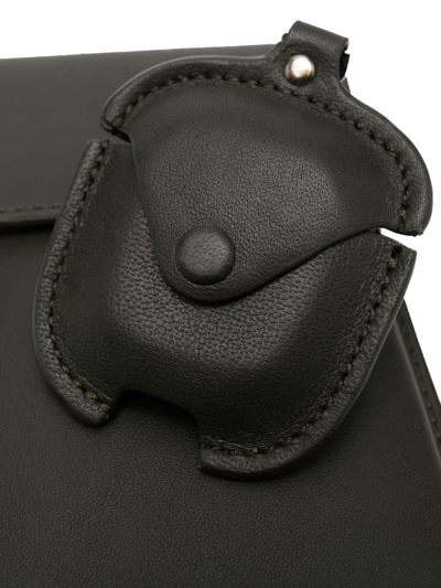 Shop Yves Salomon Leather Phone Case In Green