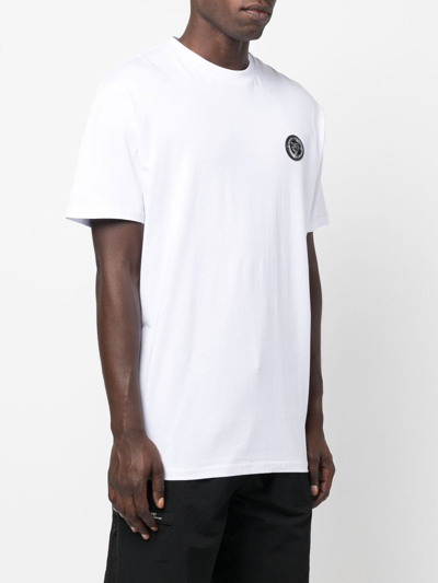 Shop Plein Sport Ss Statement Logo-patch T-shirt In White