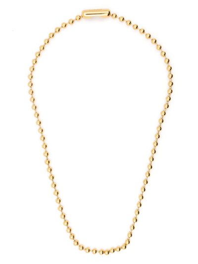 Shop Ambush Ball-chain Silver Necklace In Gold