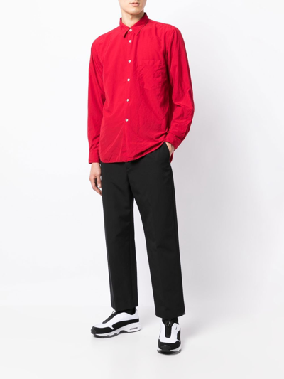 Shop Comme Des Garçons Homme Deux Chest-pocket Shirt In Rot