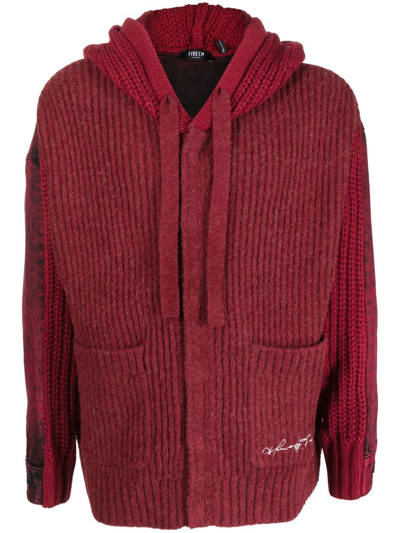 Shop Five Cm Panelled Hooded Jacket In Rot
