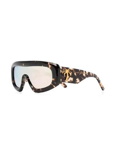 Shop Palm Angels Carmel Oversize-frame Sunglasses In Braun