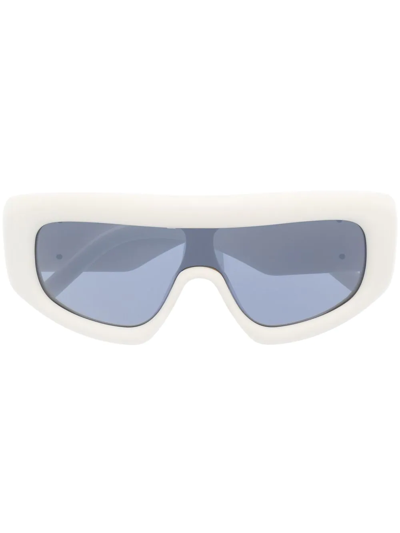 Shop Palm Angels Carmel Oversize-frame Sunglasses In Weiss