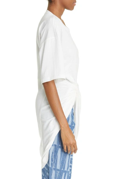 Shop Alexander Wang Drape Front Cotton Top In Off White