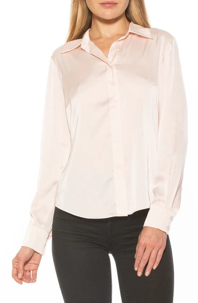 Shop Alexia Admor Cassidy Collared Classic Fit Button-up Shirt In Ivory