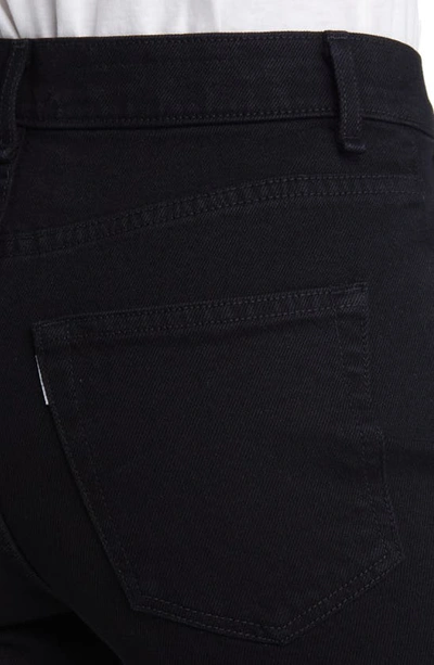 Shop Askk Ny High Waist Crop Wide Leg Jeans In Black Resin