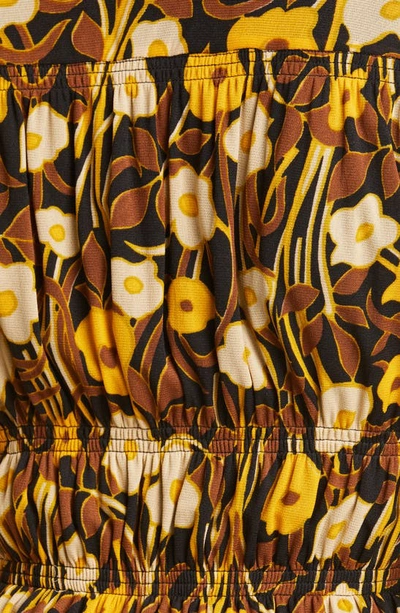 Rebecca Taylor Floral Mesh Sleeveless Top In Daphne Fleur Black C