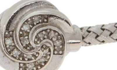Meshmerise 18k Gold Plated Diamond Bangle Bracelet In White Gold