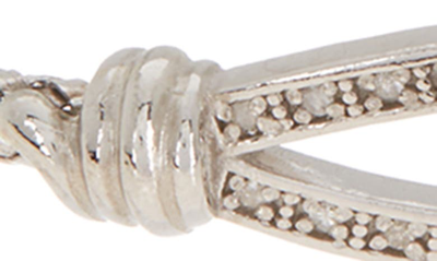 Meshmerise Diamond Hook And Loop Bangle Bracelet In White Gold
