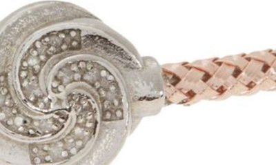 Meshmerise 18k Gold Plated Diamond Bangle Bracelet In Rose Gold