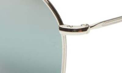 Ray Ban 55mm Polarized Mirror Geometric Sunglasses In Silver