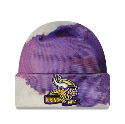 New Era Purple Minnesota Vikings 2022 Sideline Ink Dye Cuffed Knit Hat