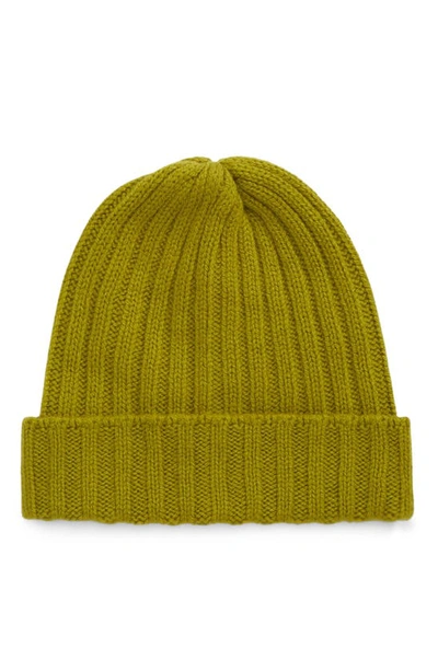 Shop The Elder Statesman Ranger Ribbed Cashmere Beanie In Snap Pea